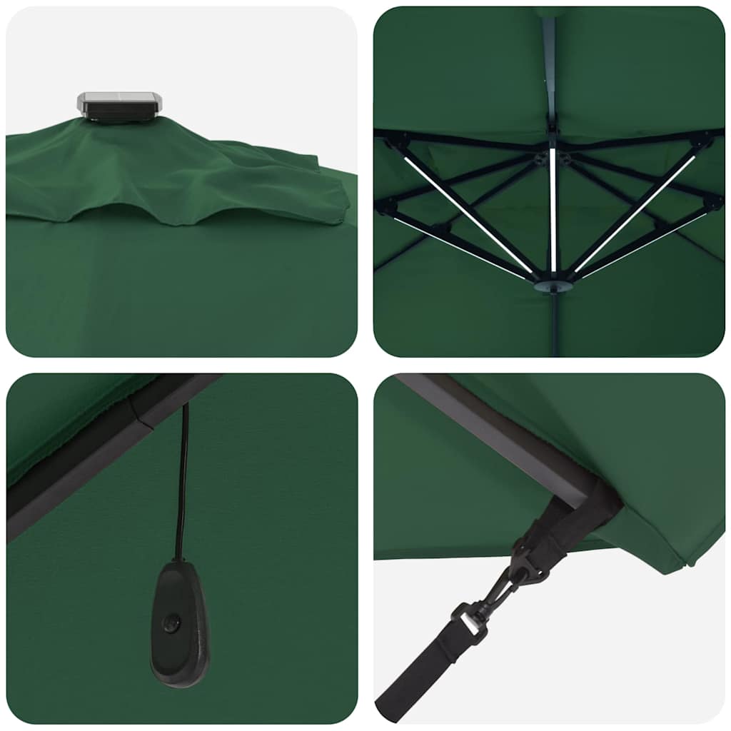 Umbrella Green 352 x 251 x 265 cm Polyester and Aluminium
