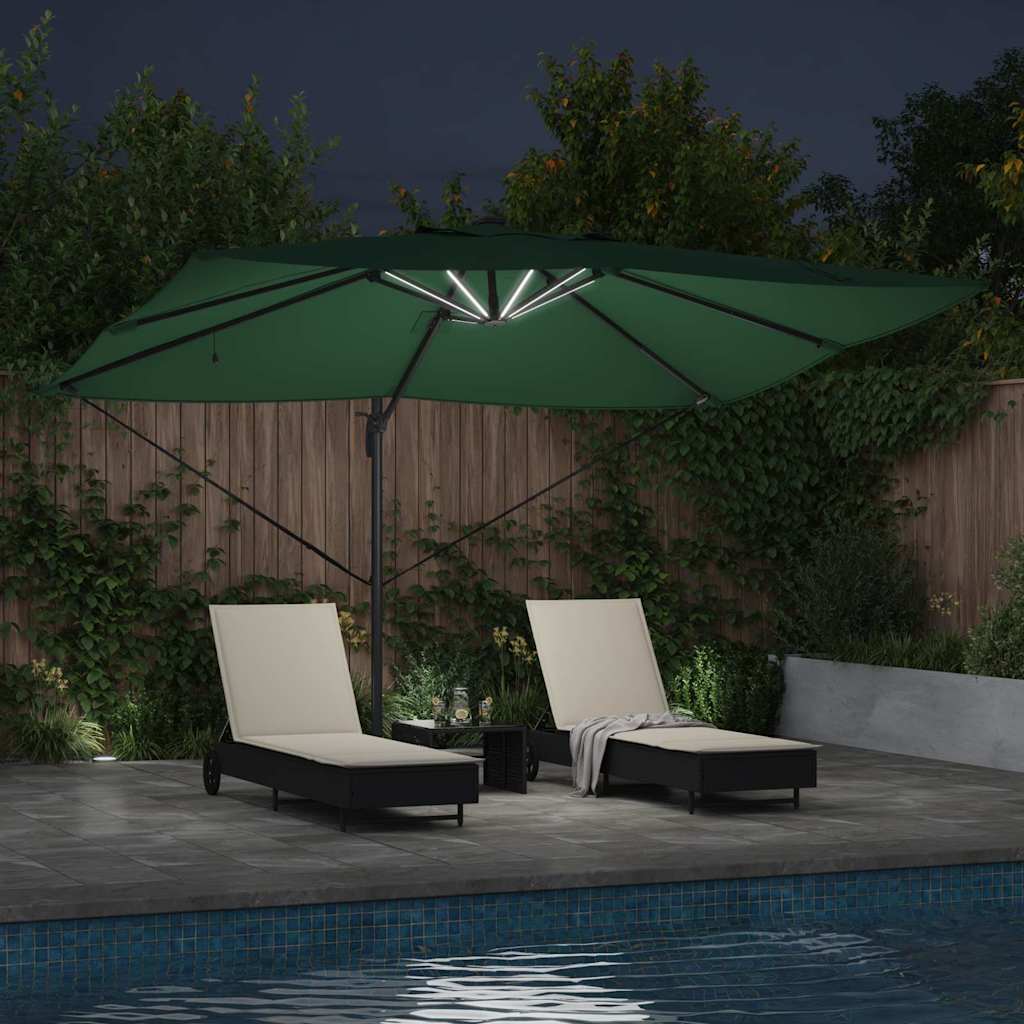 Umbrella Green 352 x 251 x 265 cm Polyester and Aluminium