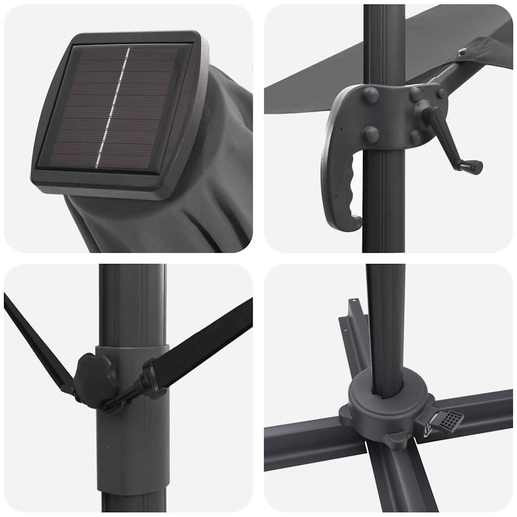 Umbrella Anthracite 352 x 251 x 265 cm Polyester and Aluminium