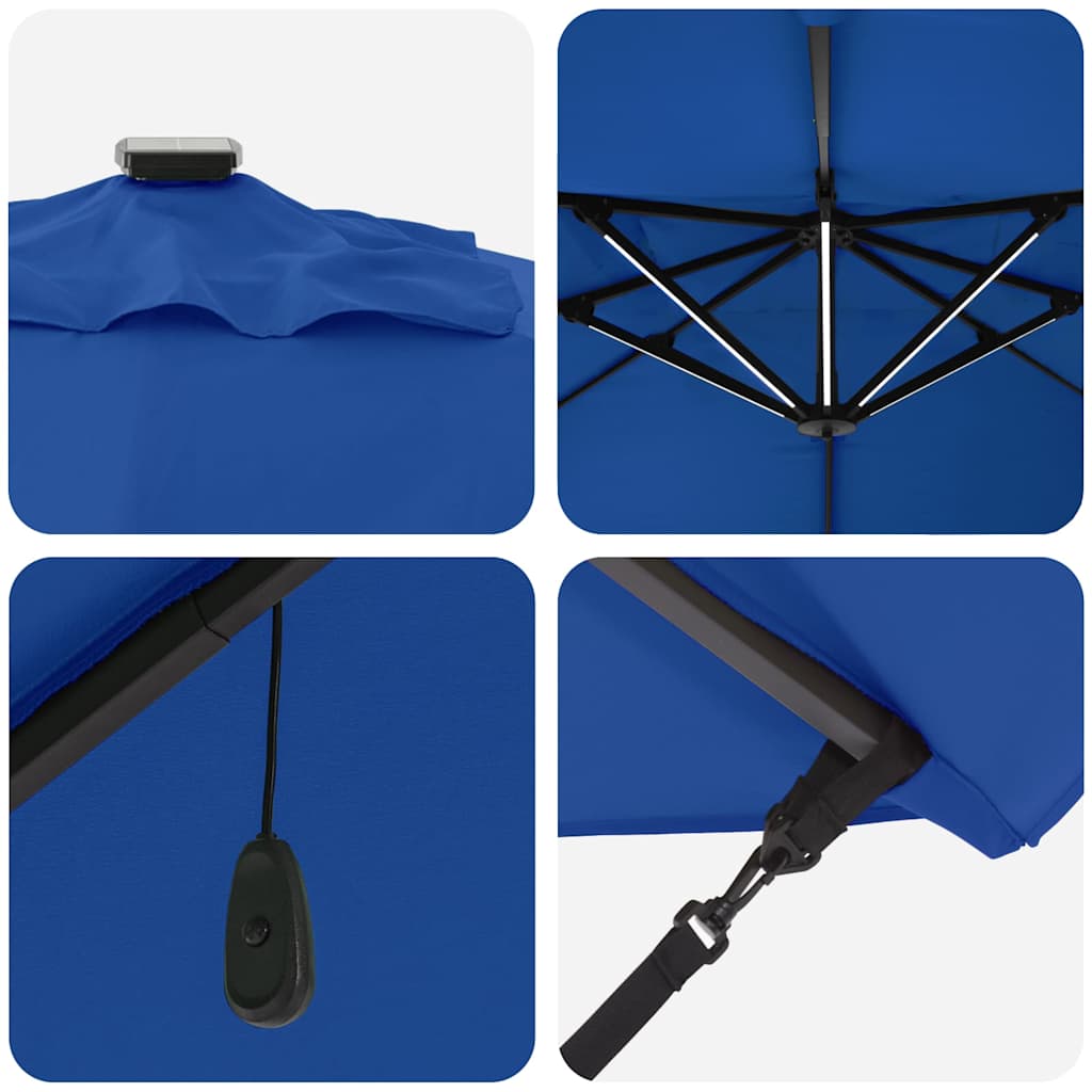 Umbrella Azurblau 352 x 251 x 265 cm Polyester and Aluminium