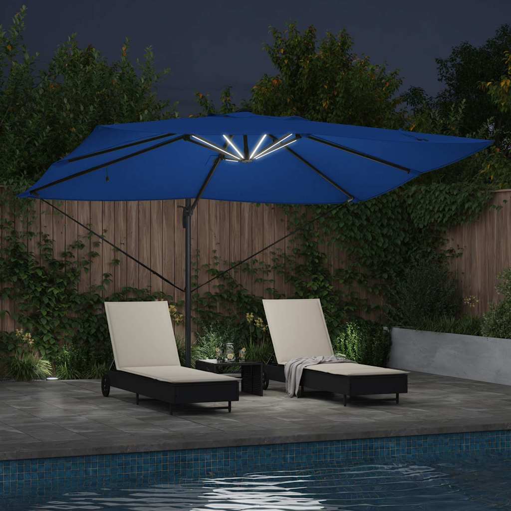 Umbrella Azurblau 352 x 251 x 265 cm Polyester and Aluminium