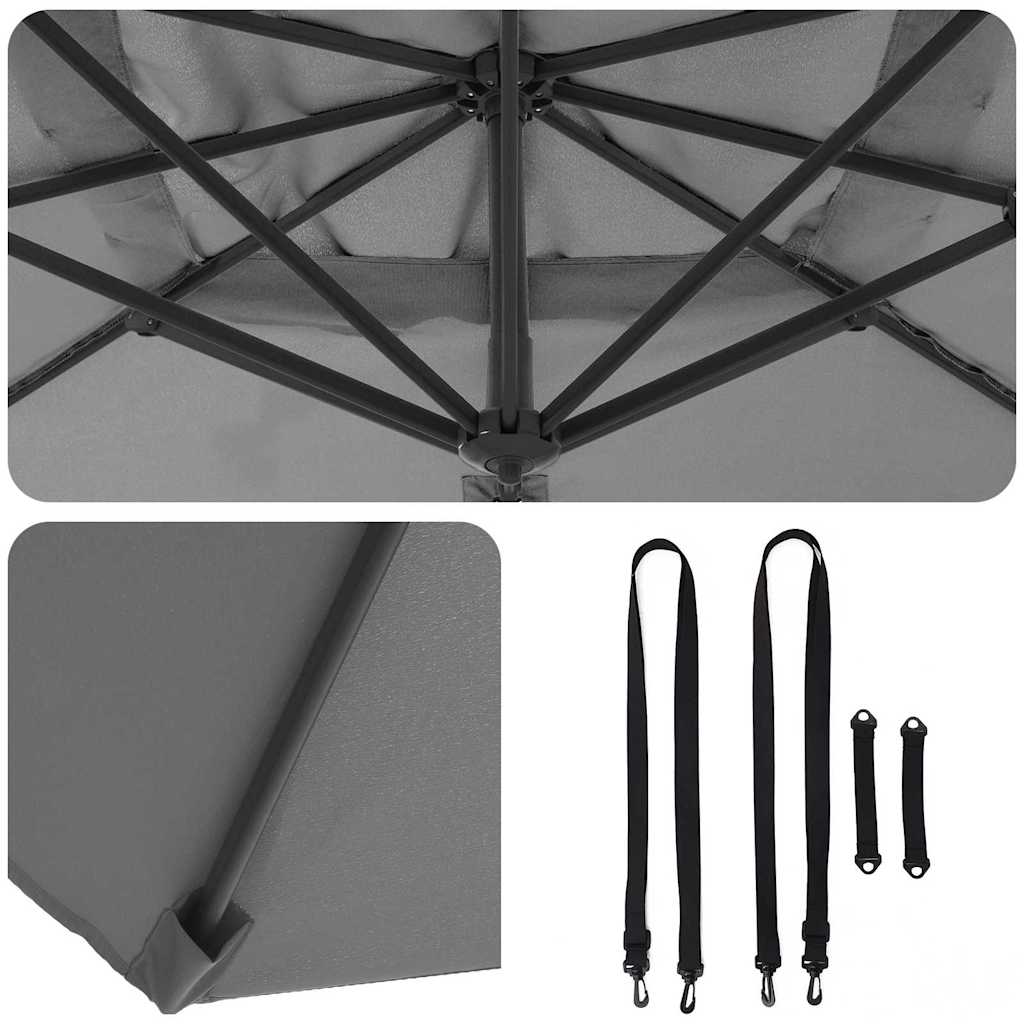 Roma Parasol Anthracite 286 x 284 x 265 cm