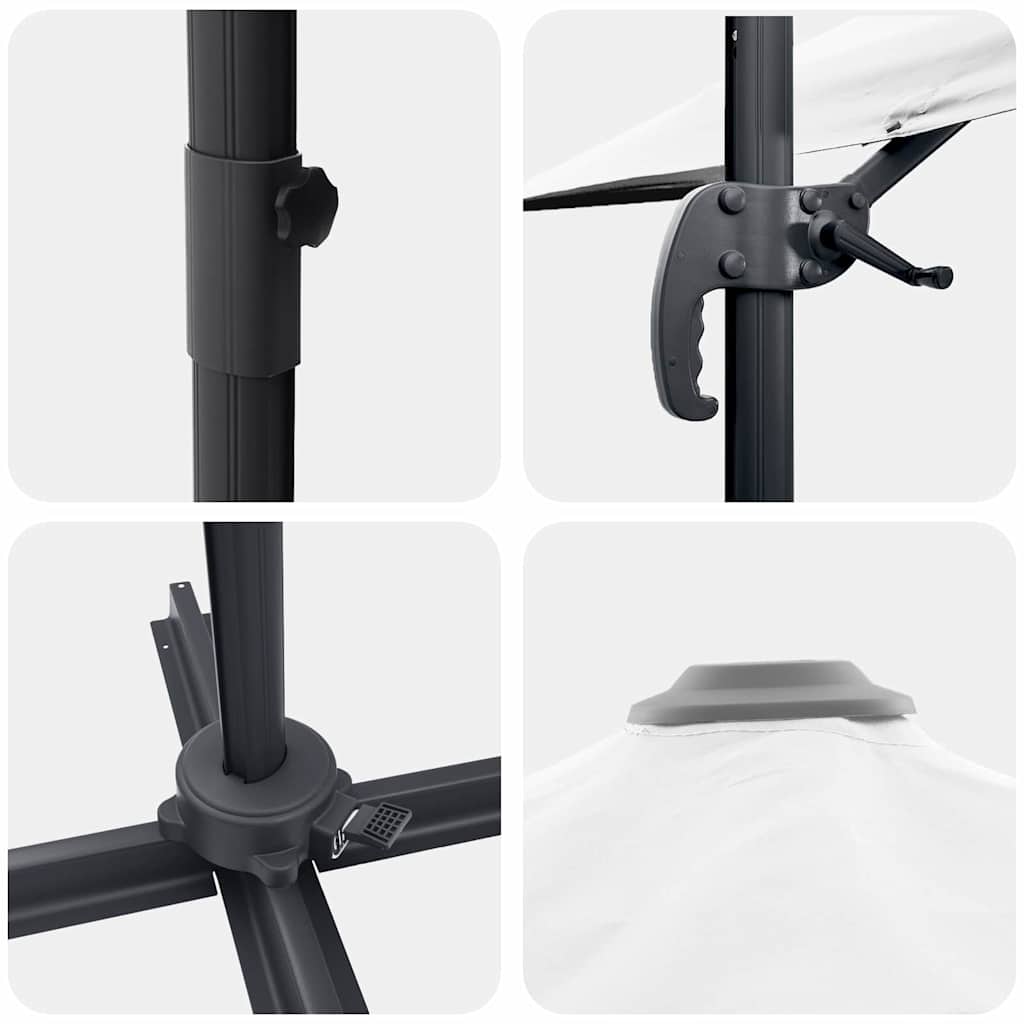 Umbrella Sand 351 x 250 x 260 cm Polyester and Aluminium
