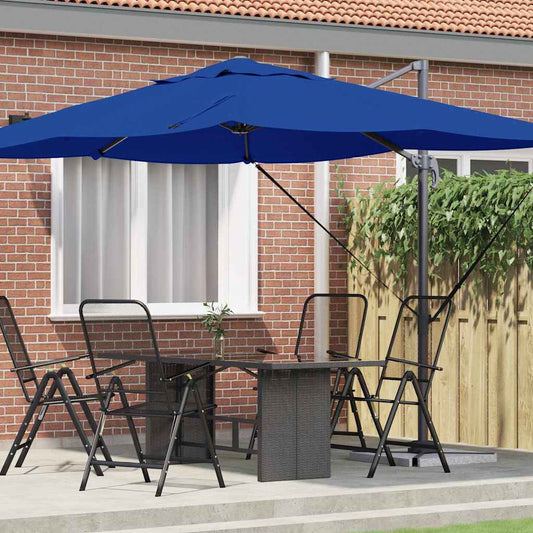 Umbrella 351 x 250 x 260 cm Polyester and Aluminium Azurblau