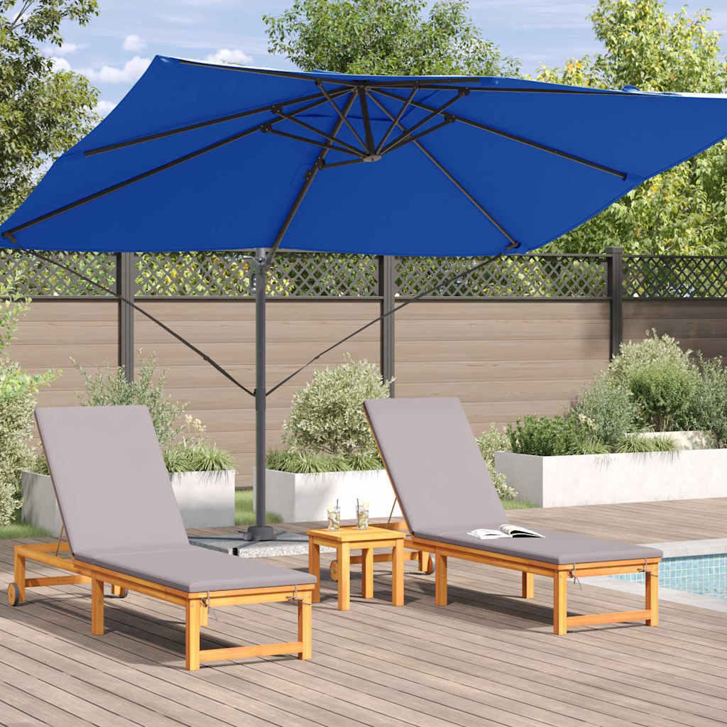 Umbrella 351 x 250 x 260 cm Polyester and Aluminium Azurblau