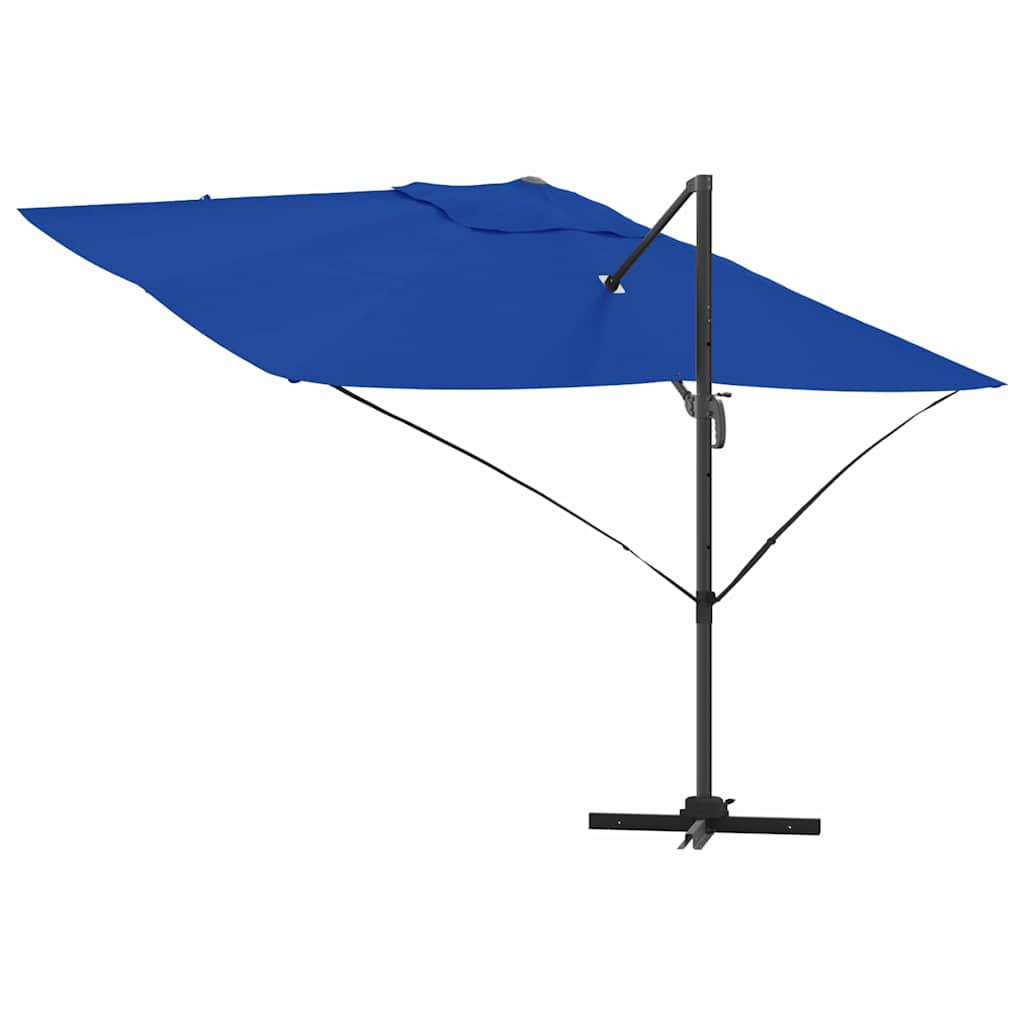 Umbrella 351 x 250 x 260 cm Polyester and Aluminium Azurblau