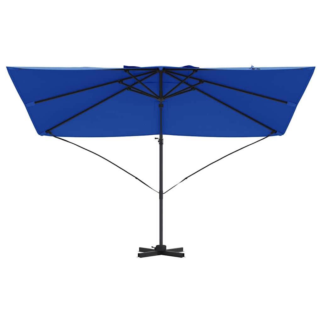 Umbrella 351 x 250 x 260 cm Polyester and Aluminium Azurblau