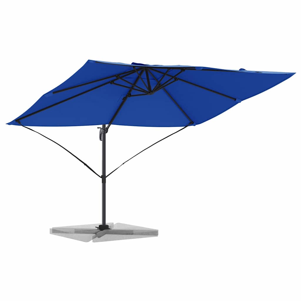 Umbrella 351 x 250 x 260 cm Polyester and Aluminium Azurblau
