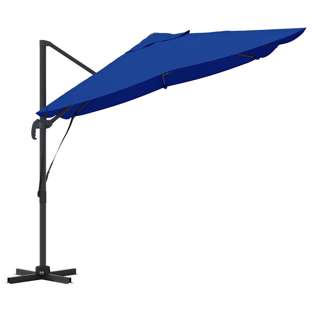 Umbrella 351 x 250 x 260 cm Polyester and Aluminium Azurblau