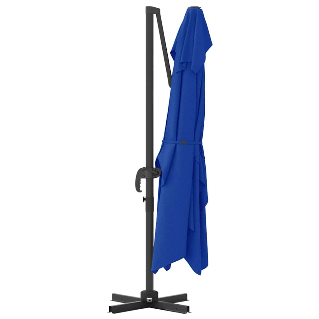 Umbrella 351 x 250 x 260 cm Polyester and Aluminium Azurblau
