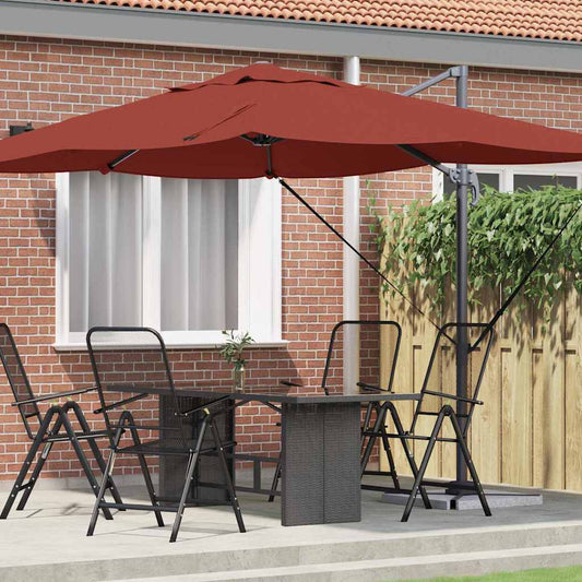 Umbrella Terracotta 351 x 250 x 260 cm Polyester and Aluminium