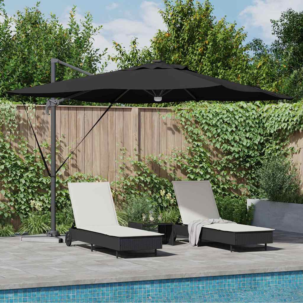 Roma Parasol Black 286 x 284 x 270 cm Aluminium and Polyester
