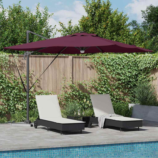 Roma Parasol Red 286 x 284 x 270 cm Aluminium and Polyester