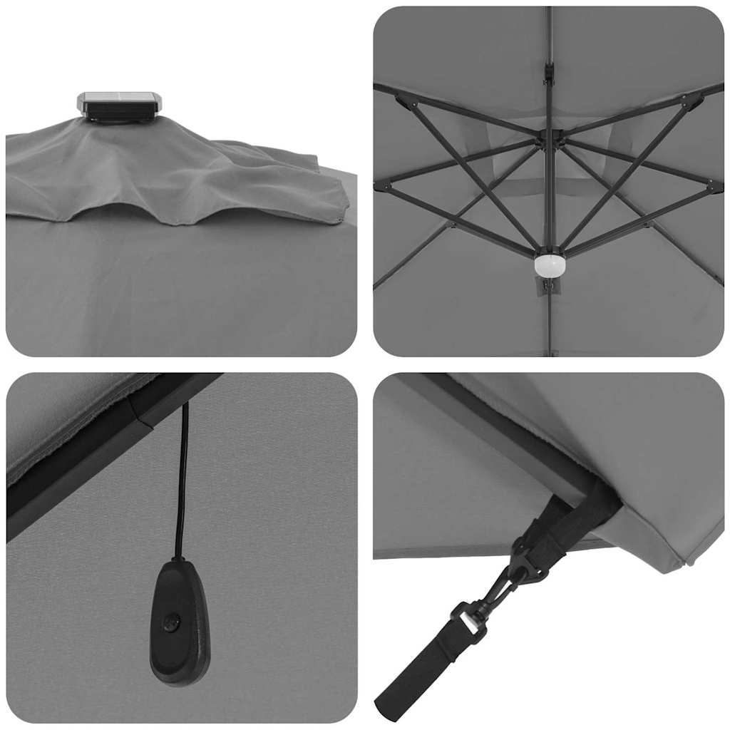 Umbrella Anthracite 351 x 250 x 253 cm Polyester and Aluminium