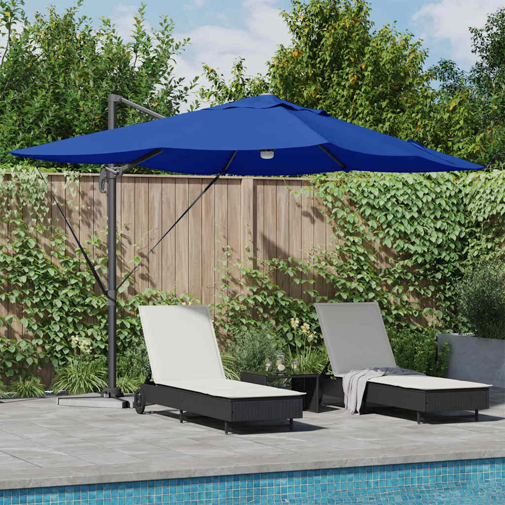 Umbrella 351 x 250 x 253 cm Polyester and Aluminium Azurblau