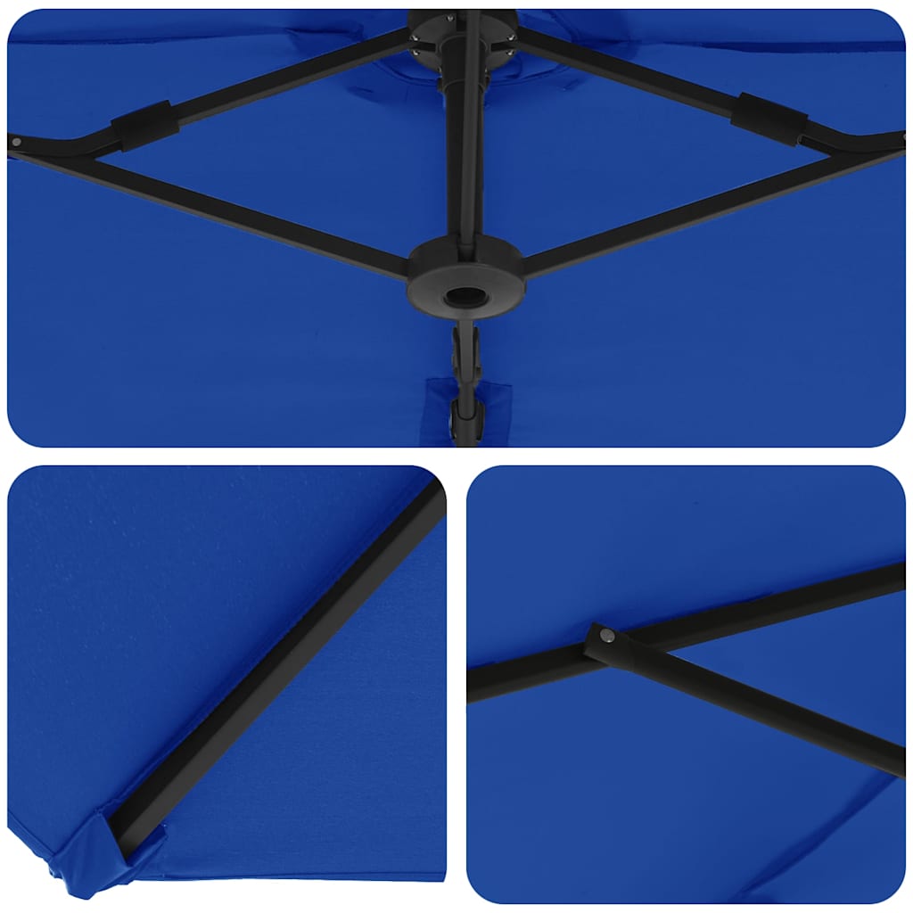 Umbrella 372 x 198 x 243 cm Polyester and Aluminium Azurblau