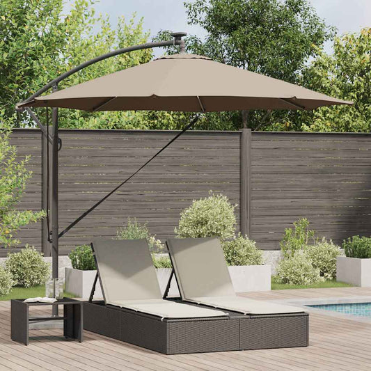 Umbrella Taupe 294 x 294 x 248 cm Polyester and Aluminium