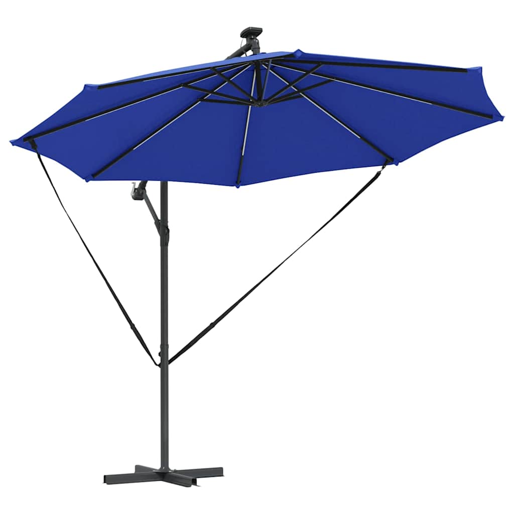 Umbrella 294 x 294 x 248 cm Polyester and Aluminium Azurblau