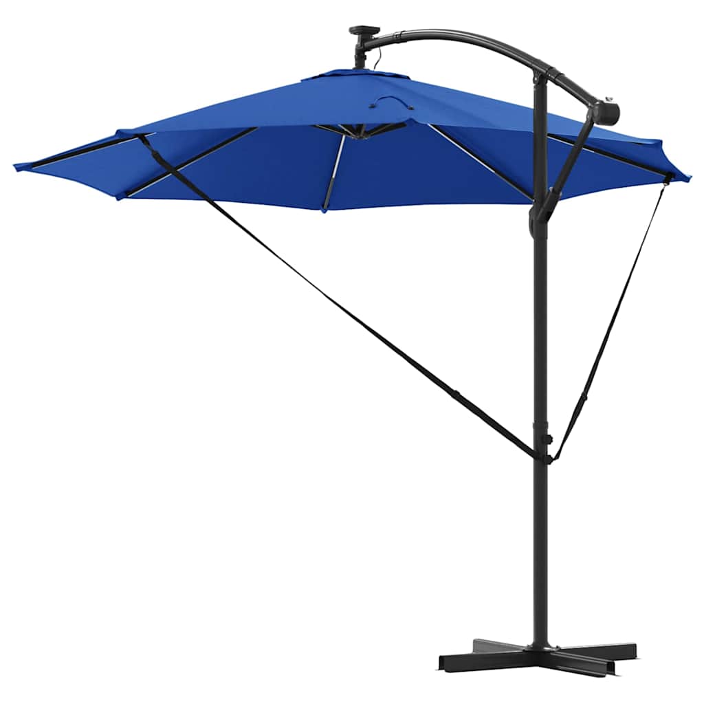 Umbrella 294 x 294 x 248 cm Polyester and Aluminium Azurblau