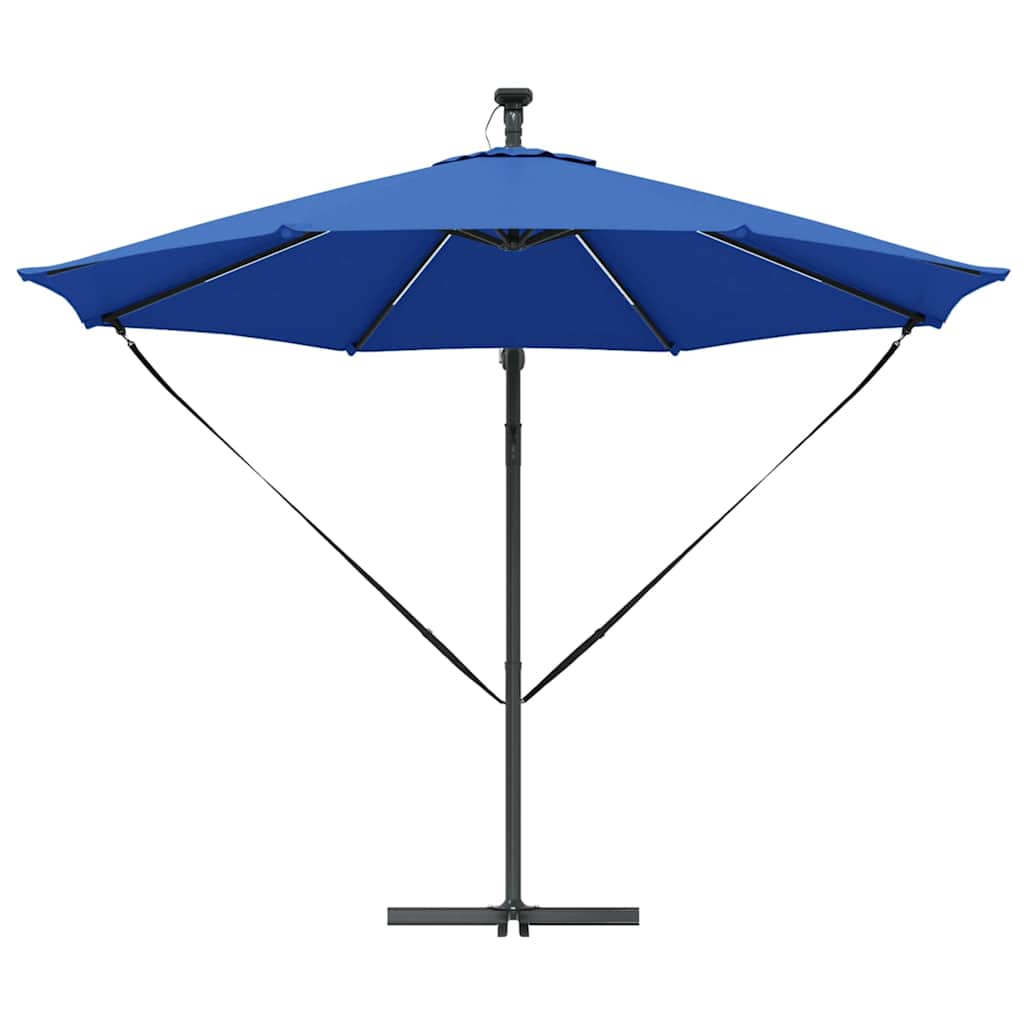 Umbrella 294 x 294 x 248 cm Polyester and Aluminium Azurblau