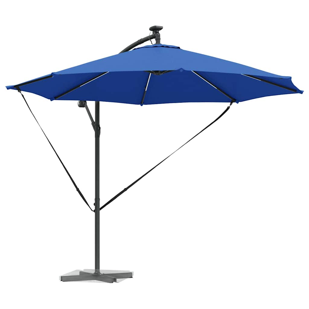 Umbrella 294 x 294 x 248 cm Polyester and Aluminium Azurblau