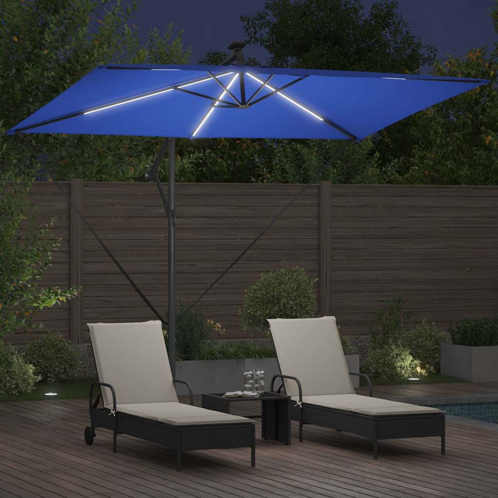Umbrella 294 x 200 x 270 cm Polyester and Aluminium Azurblau