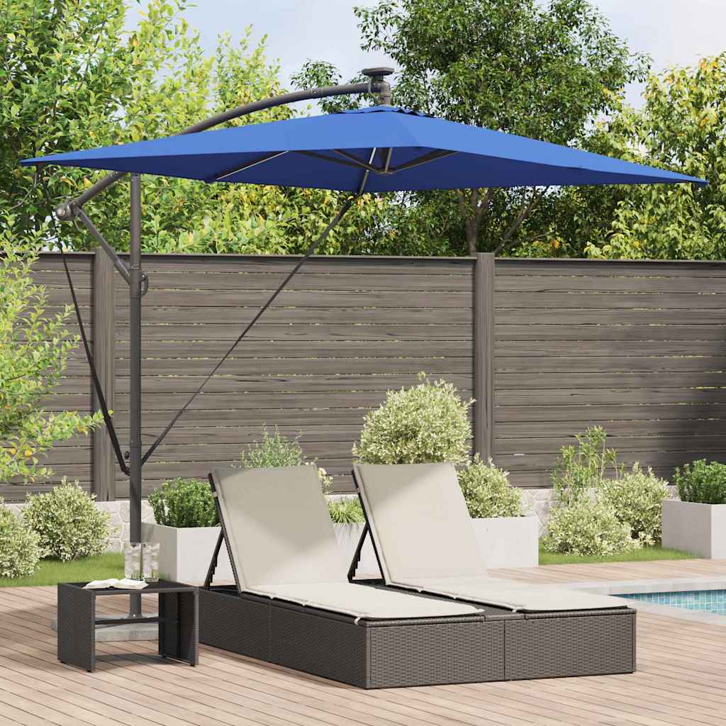 Umbrella 294 x 200 x 270 cm Polyester and Aluminium Azurblau