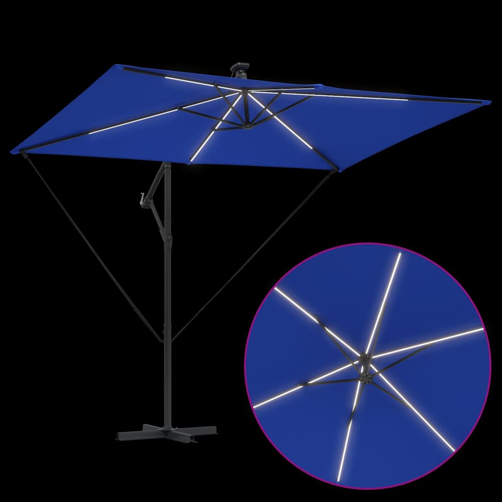 Umbrella 294 x 200 x 270 cm Polyester and Aluminium Azurblau