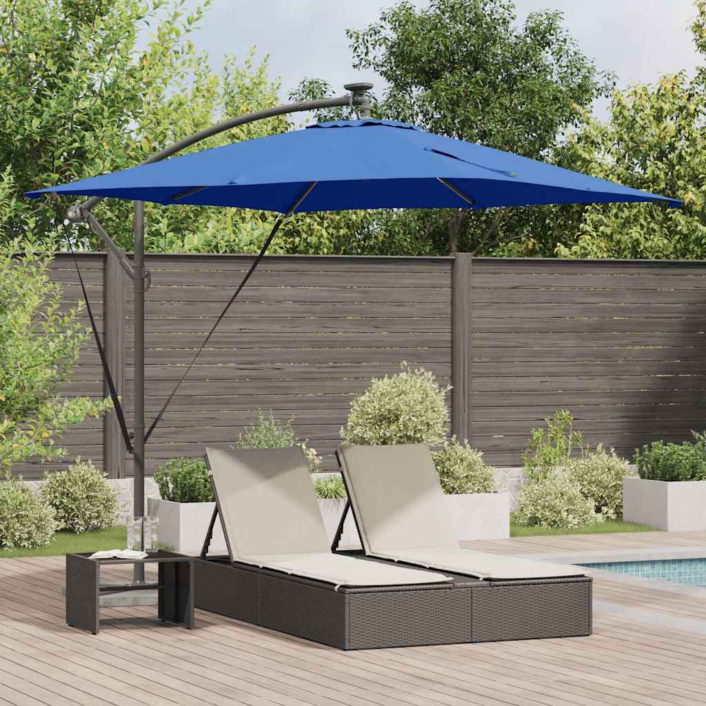 Umbrella 249 x 249 x 250 cm Polyester and Aluminium Azurblau