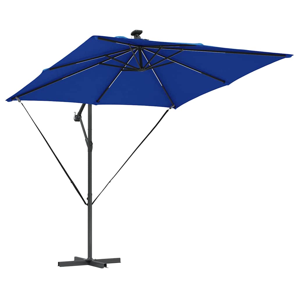 Umbrella 249 x 249 x 250 cm Polyester and Aluminium Azurblau