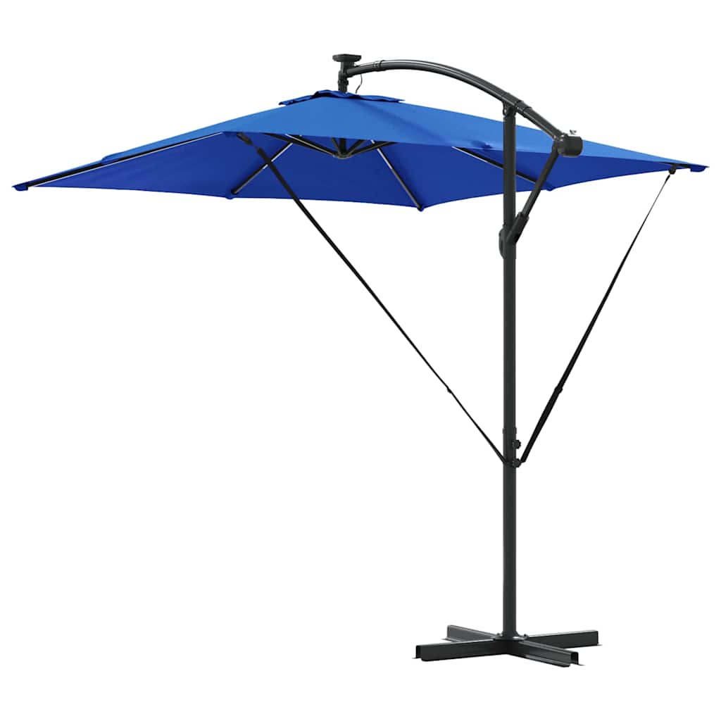 Umbrella 249 x 249 x 250 cm Polyester and Aluminium Azurblau