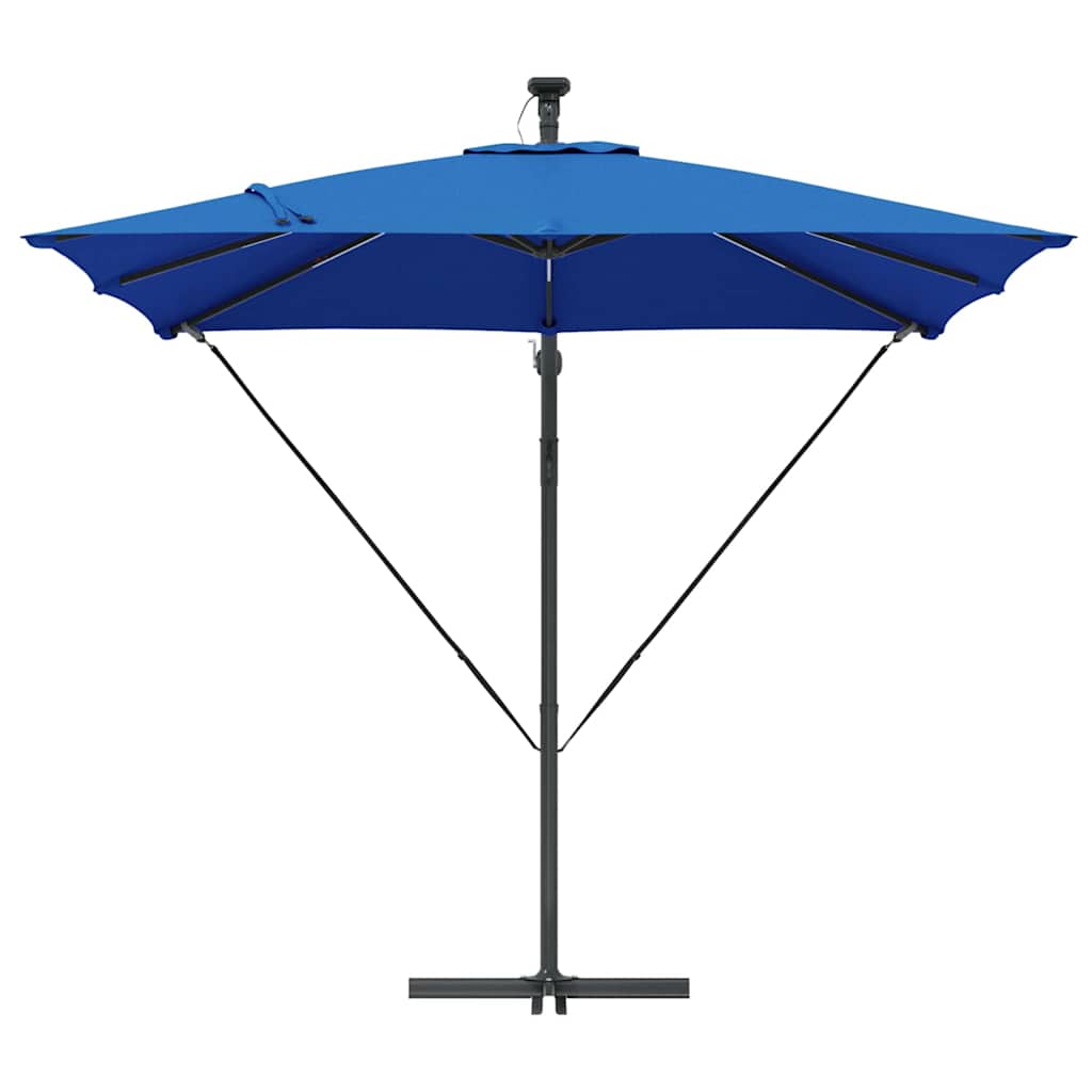 Umbrella 249 x 249 x 250 cm Polyester and Aluminium Azurblau