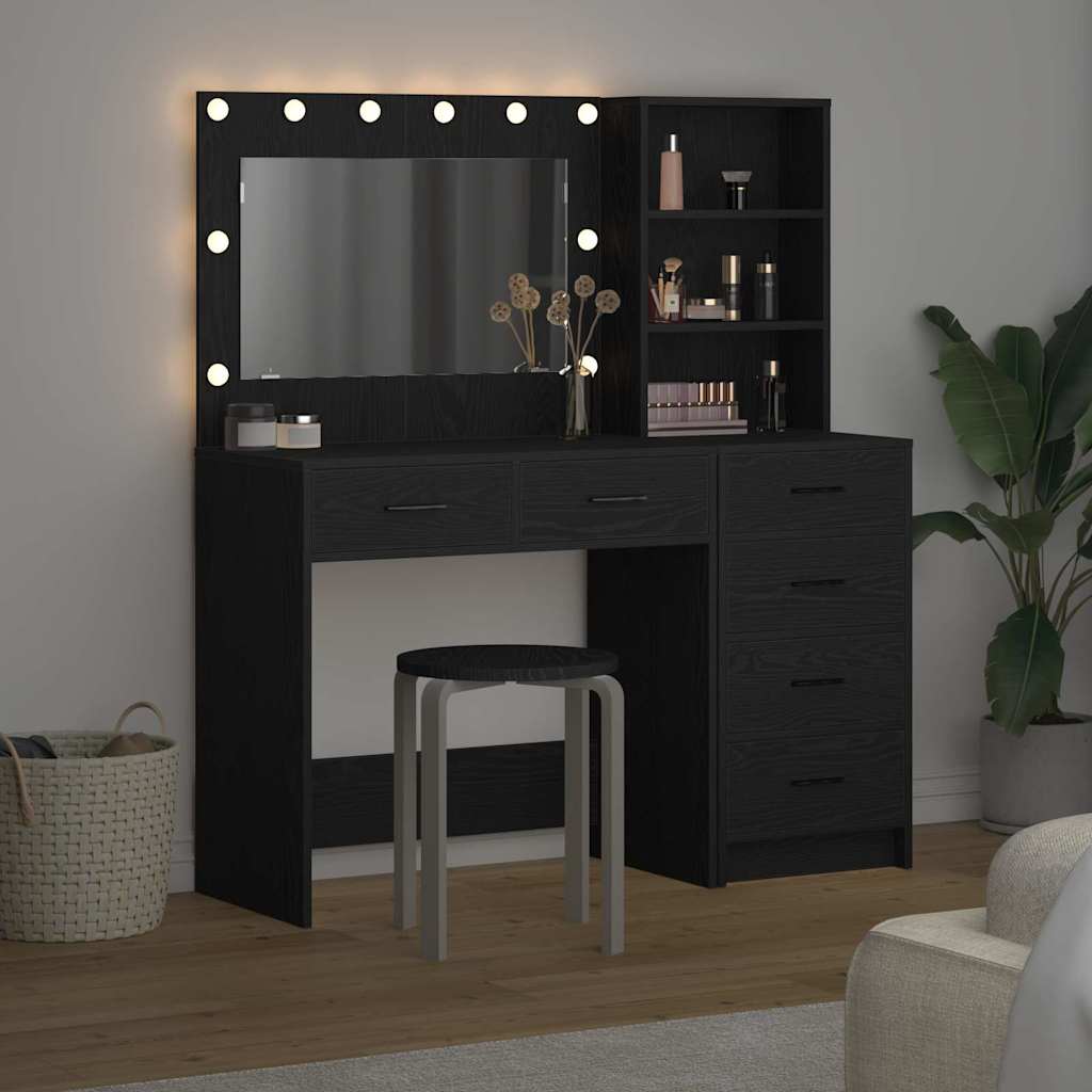 Dressing Table Black 78.5 x 41 x 135 cm Engineered wood