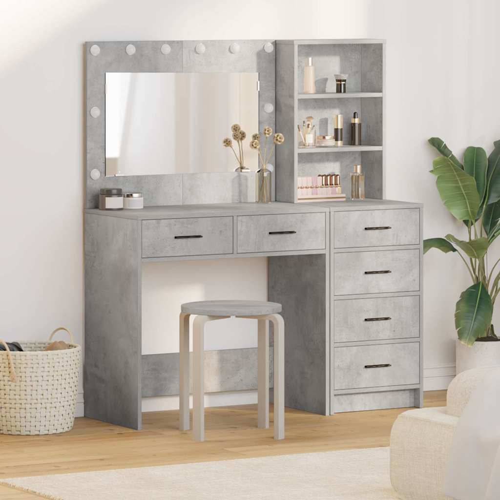 Dressing Table Grey 78.5 x 41 x 135 cm Engineered wood