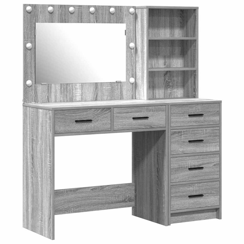 Dressing Table Light Grey 78.5 x 41 x 135 cm Engineered wood