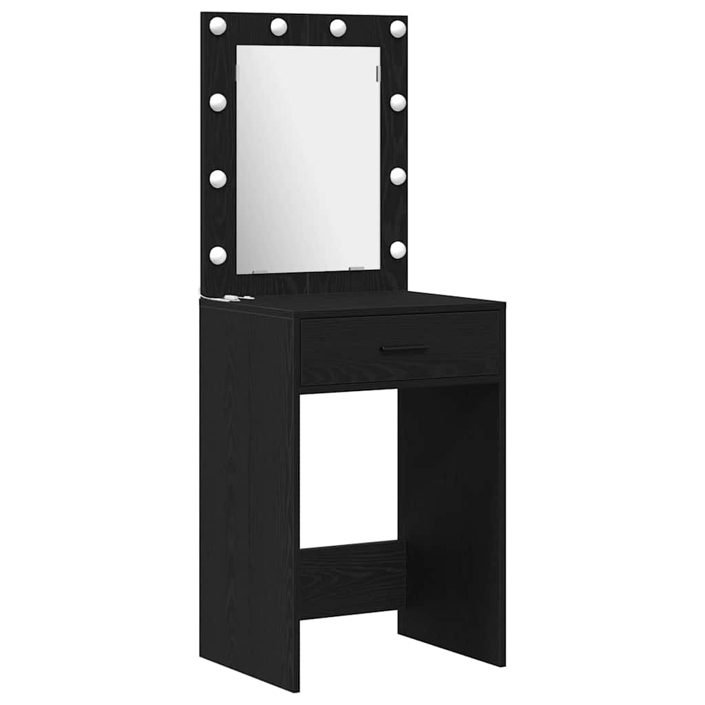 Dressing Table 2 pcs Black 50 x 41 x 135 cm Engineered wood
