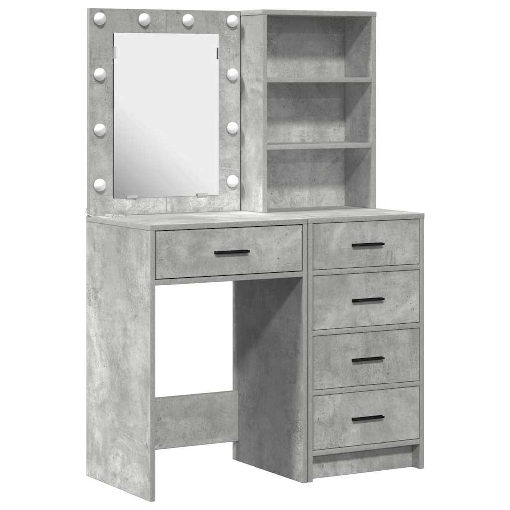 Dressing Table 2 pcs Grey 50 x 41 x 135 cm Engineered wood