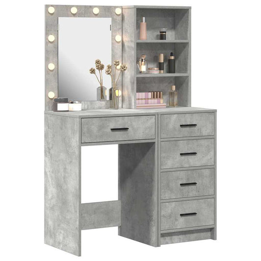 Dressing Table 2 pcs Grey 50 x 41 x 135 cm Engineered wood