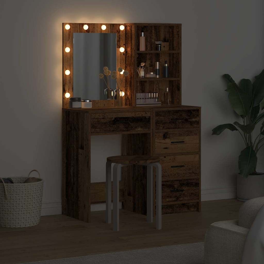 Dressing Table 2 pcs Brown 50 x 41 x 135 cm Engineered wood