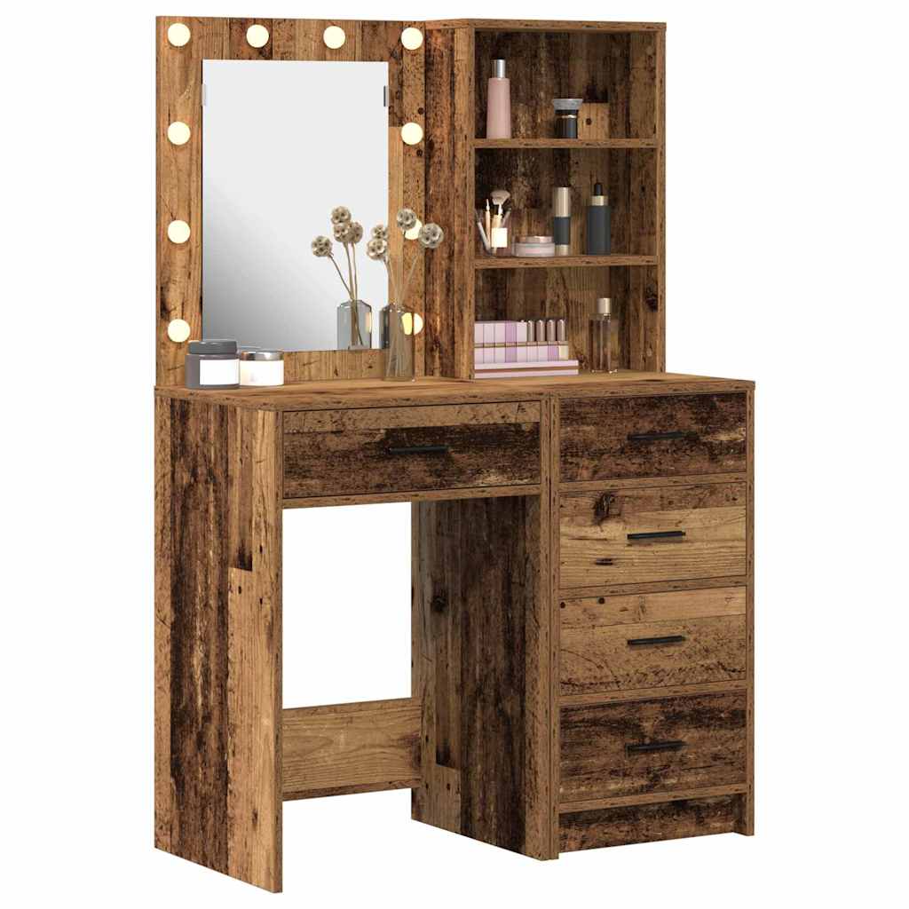 Dressing Table 2 pcs Brown 50 x 41 x 135 cm Engineered wood