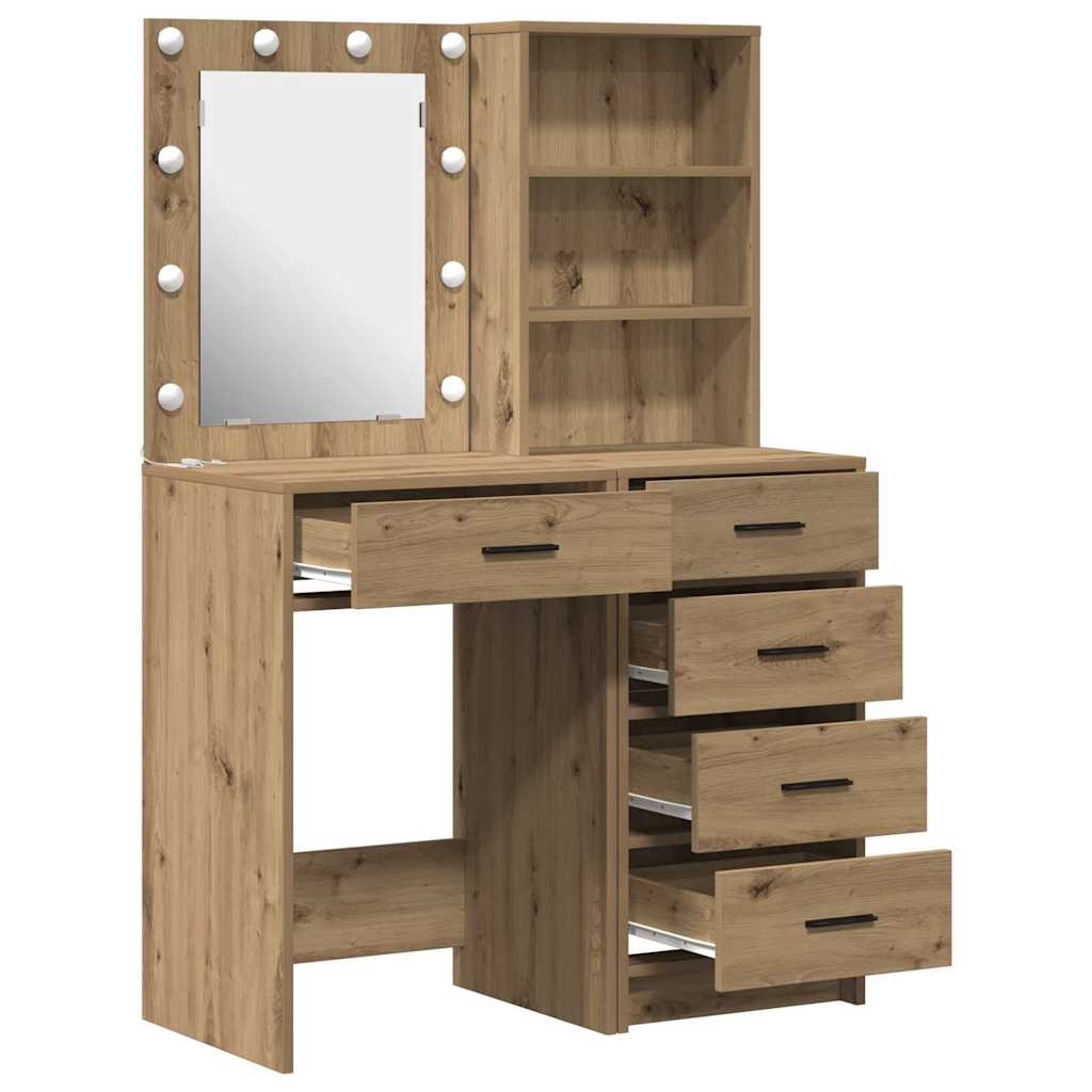 Dressing Table 2 pcs Brown 50 x 41 x 135 cm Engineered wood