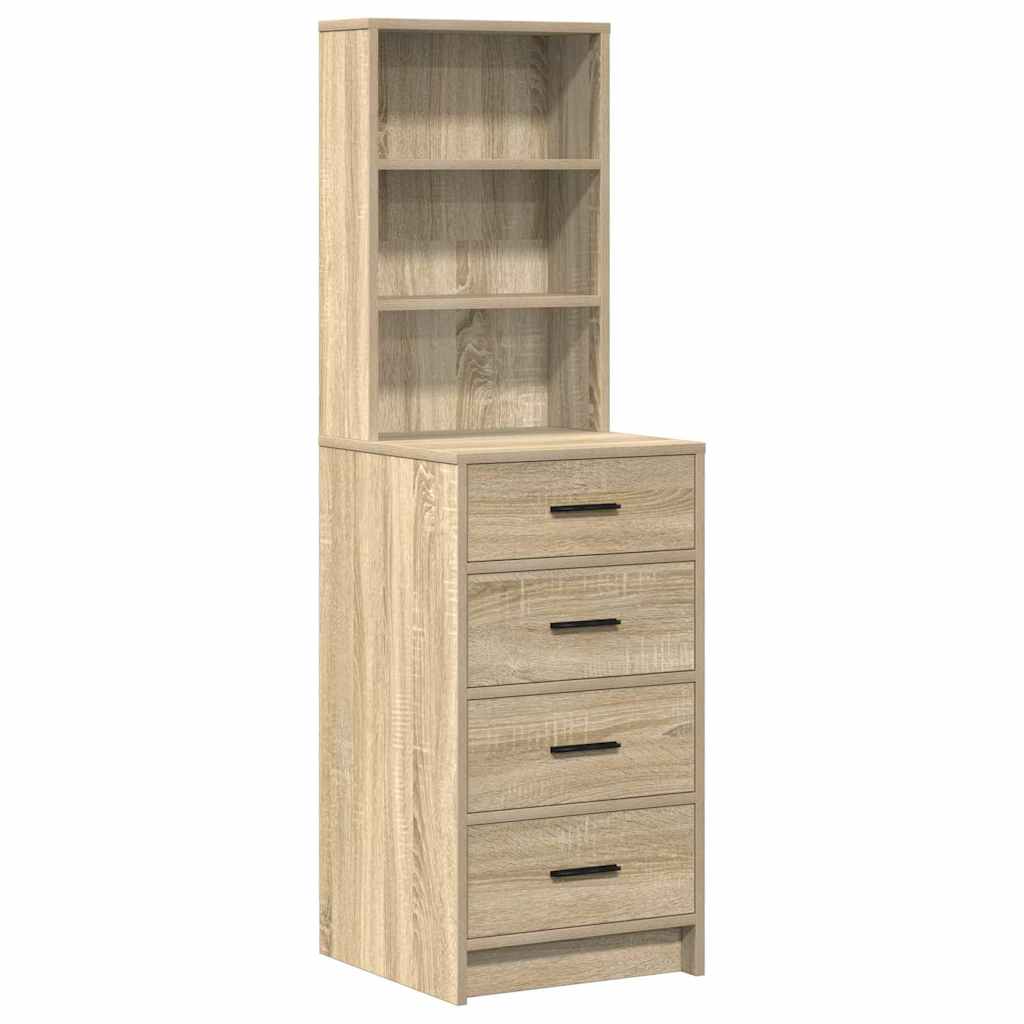 Dressing Table with Drawer 3 pcs Sonoma Oak Engineered Wood