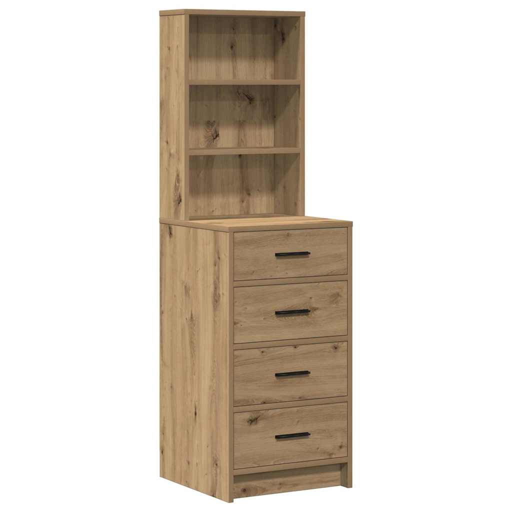 Dressing Table with Drawer 3 pcs Artisan Oak Engineered Wood