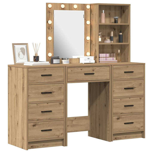 Dressing Table 3 pcs Brown 40 x 41 x 135 cm Engineered wood