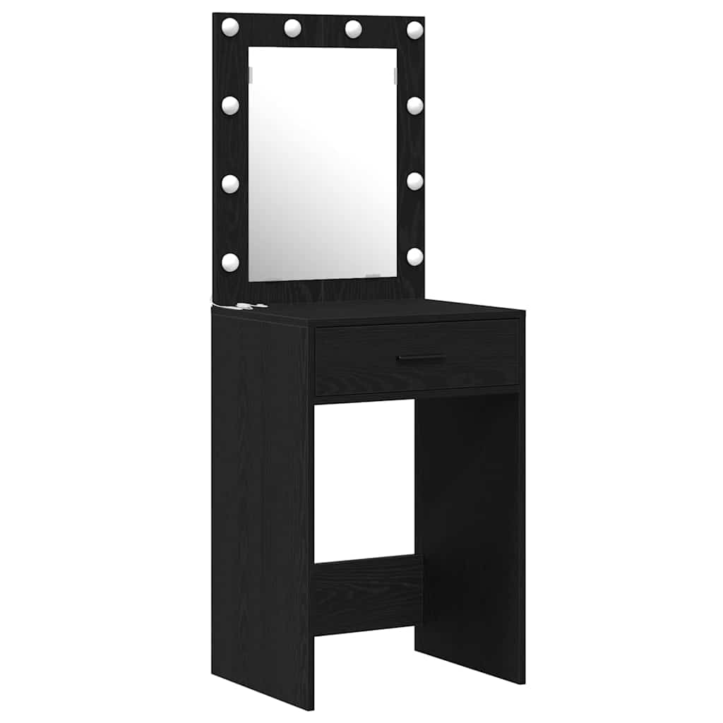 Dressing Table 2 pcs Black 50 x 41 x 135 cm Engineered wood