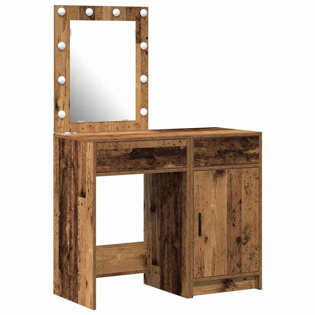 Dressing Table 2 pcs Brown 50 x 41 x 135 cm Engineered wood