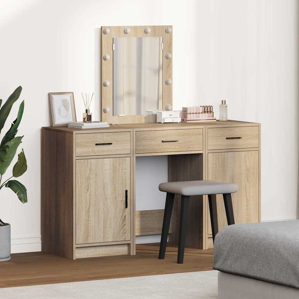 Dressing Table with Door Brown 50 x 41 x 135 cm Engineered Wood