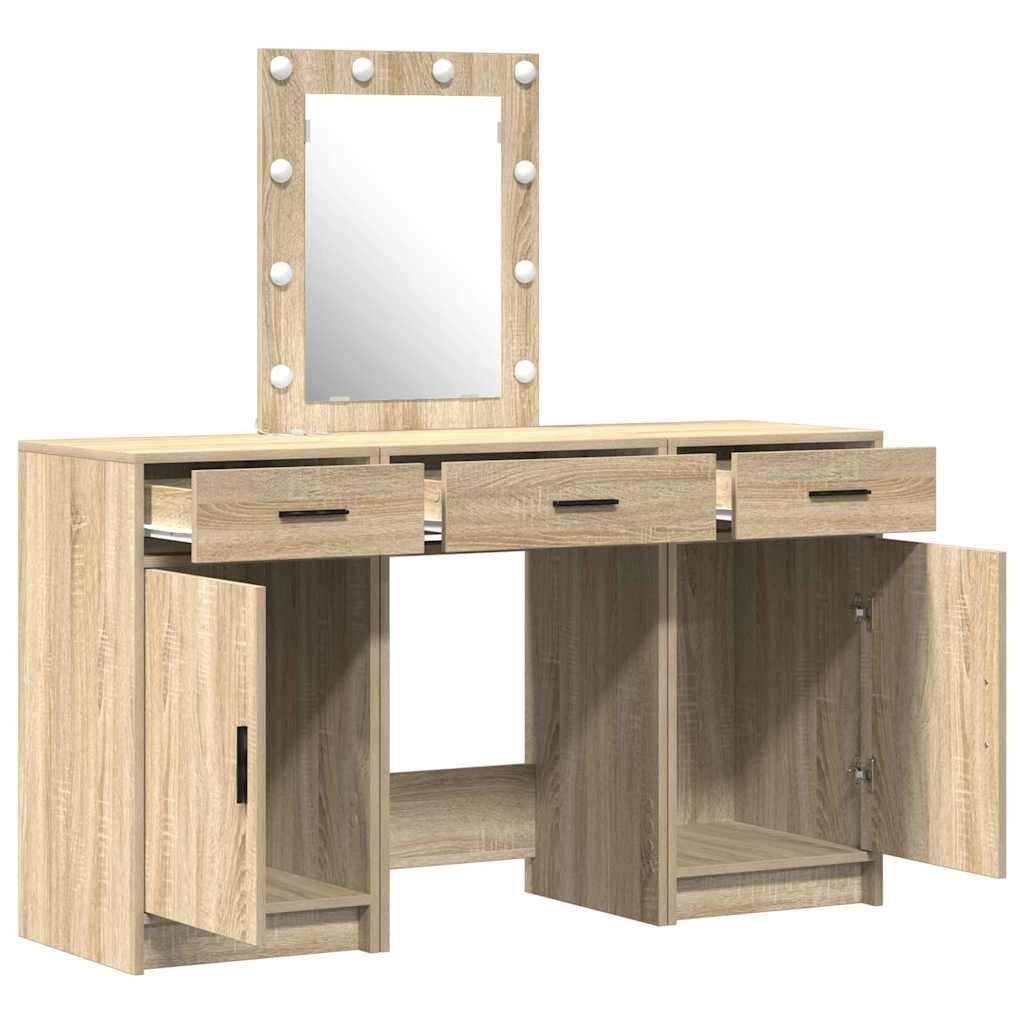 Dressing Table with Door Brown 50 x 41 x 135 cm Engineered Wood
