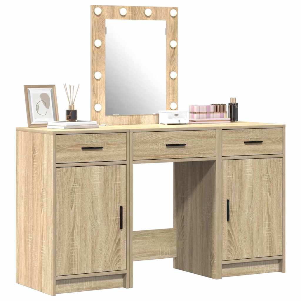 Dressing Table with Door Brown 50 x 41 x 135 cm Engineered Wood