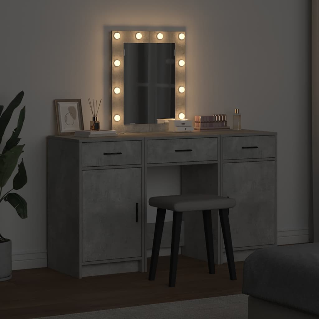 Dressing Table with Door Grey 50 x 41 x 135 cm Engineered Wood